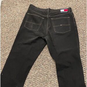 Vintage Y2K Baggy Tommy Hillier Tommy Jeans Men’s Size 38x30 Black